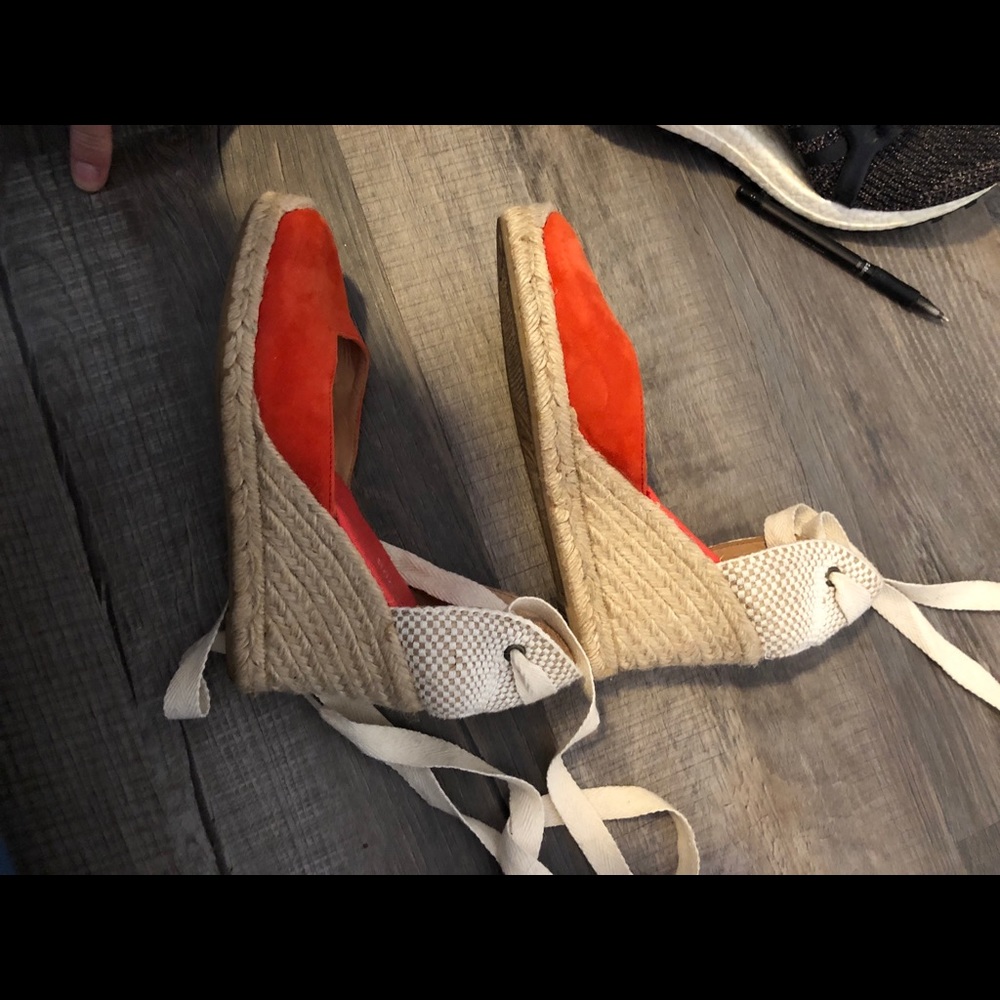 Lace up ankle wedges